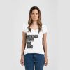 Ladies Slim Fit V Neck Poly-Rich Tee Thumbnail