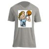 Unisex V Neck Poly-Rich Tee Thumbnail