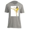 Unisex V Neck Poly-Rich Tee Thumbnail