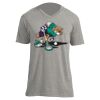 Unisex V Neck Poly-Rich Tee Thumbnail
