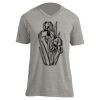 Unisex V Neck Poly-Rich Tee Thumbnail