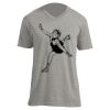 Unisex V Neck Poly-Rich Tee Thumbnail