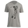Unisex V Neck Poly-Rich Tee Thumbnail