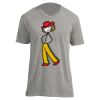 Unisex V Neck Poly-Rich Tee Thumbnail
