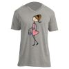 Unisex V Neck Poly-Rich Tee Thumbnail
