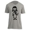 Unisex V Neck Poly-Rich Tee Thumbnail