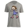 Unisex V Neck Poly-Rich Tee Thumbnail