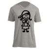 Unisex V Neck Poly-Rich Tee Thumbnail