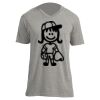Unisex V Neck Poly-Rich Tee Thumbnail