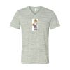 White Marble Unisex Jersey Short-Sleeve V-Neck T-Shirt Thumbnail
