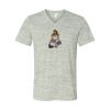 White Marble Unisex Jersey Short-Sleeve V-Neck T-Shirt Thumbnail