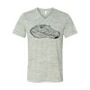 White Marble Unisex Jersey Short-Sleeve V-Neck T-Shirt Thumbnail