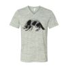 White Marble Unisex Jersey Short-Sleeve V-Neck T-Shirt Thumbnail