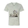 White Marble Unisex Jersey Short-Sleeve V-Neck T-Shirt Thumbnail