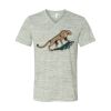 White Marble Unisex Jersey Short-Sleeve V-Neck T-Shirt Thumbnail