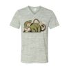 White Marble Unisex Jersey Short-Sleeve V-Neck T-Shirt Thumbnail