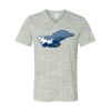 White Marble Unisex Jersey Short-Sleeve V-Neck T-Shirt Thumbnail