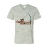 White Marble Unisex Jersey Short-Sleeve V-Neck T-Shirt Thumbnail