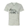 White Marble Unisex Jersey Short-Sleeve V-Neck T-Shirt Thumbnail
