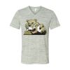 White Marble Unisex Jersey Short-Sleeve V-Neck T-Shirt Thumbnail