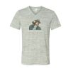 White Marble Unisex Jersey Short-Sleeve V-Neck T-Shirt Thumbnail