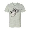 White Marble Unisex Jersey Short-Sleeve V-Neck T-Shirt Thumbnail