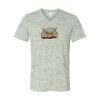 White Marble Unisex Jersey Short-Sleeve V-Neck T-Shirt Thumbnail