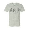 White Marble Unisex Jersey Short-Sleeve V-Neck T-Shirt Thumbnail