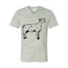 White Marble Unisex Jersey Short-Sleeve V-Neck T-Shirt Thumbnail