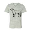 White Marble Unisex Jersey Short-Sleeve V-Neck T-Shirt Thumbnail