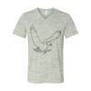 White Marble Unisex Jersey Short-Sleeve V-Neck T-Shirt Thumbnail