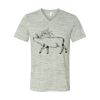 White Marble Unisex Jersey Short-Sleeve V-Neck T-Shirt Thumbnail
