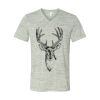 White Marble Unisex Jersey Short-Sleeve V-Neck T-Shirt Thumbnail