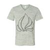 White Marble Unisex Jersey Short-Sleeve V-Neck T-Shirt Thumbnail