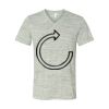 White Marble Unisex Jersey Short-Sleeve V-Neck T-Shirt Thumbnail