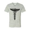 White Marble Unisex Jersey Short-Sleeve V-Neck T-Shirt Thumbnail