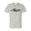 White Marble Unisex Jersey Short-Sleeve V-Neck T-Shirt Thumbnail