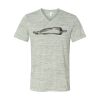 White Marble Unisex Jersey Short-Sleeve V-Neck T-Shirt Thumbnail