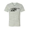 White Marble Unisex Jersey Short-Sleeve V-Neck T-Shirt Thumbnail