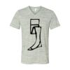White Marble Unisex Jersey Short-Sleeve V-Neck T-Shirt Thumbnail