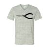 White Marble Unisex Jersey Short-Sleeve V-Neck T-Shirt Thumbnail
