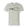 White Marble Unisex Jersey Short-Sleeve V-Neck T-Shirt Thumbnail