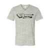 White Marble Unisex Jersey Short-Sleeve V-Neck T-Shirt Thumbnail