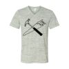 White Marble Unisex Jersey Short-Sleeve V-Neck T-Shirt Thumbnail