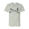 White Marble Unisex Jersey Short-Sleeve V-Neck T-Shirt Thumbnail