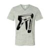 White Marble Unisex Jersey Short-Sleeve V-Neck T-Shirt Thumbnail
