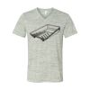 White Marble Unisex Jersey Short-Sleeve V-Neck T-Shirt Thumbnail
