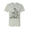 White Marble Unisex Jersey Short-Sleeve V-Neck T-Shirt Thumbnail