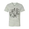 White Marble Unisex Jersey Short-Sleeve V-Neck T-Shirt Thumbnail