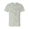 White Marble Unisex Jersey Short-Sleeve V-Neck T-Shirt Thumbnail